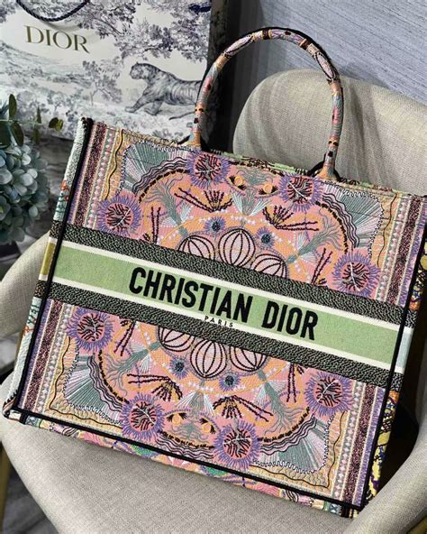 christian dior book tote pink.